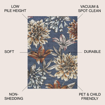 Giglio Modern Botanical Flower Area Rug